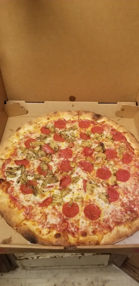 Pepperoni and Mushroom Pizza